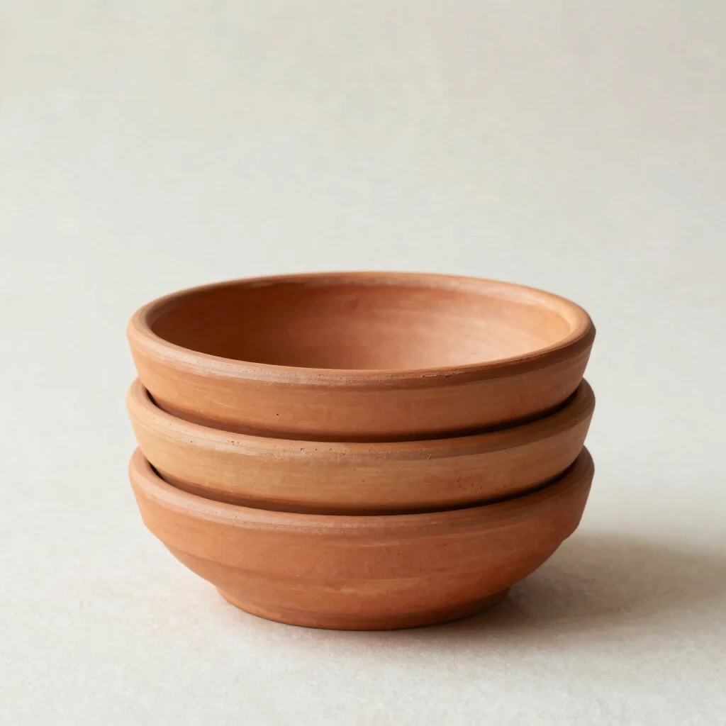 Hand-Thrown Terracotta Saucer Trio